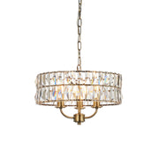 Endon Lighting - 106243 - Endon Lighting 106243 Clifton Indoor Pendant Light Antique brass plate & clear crystal glass Dimmable