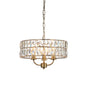 Endon Lighting - 106243 - Endon Lighting 106243 Clifton Indoor Pendant Light Antique brass plate & clear crystal glass Dimmable