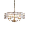 Endon Lighting - 106244 - Endon Lighting 106244 Clifton Indoor Pendant Light Antique brass plate & clear crystal glass Dimmable