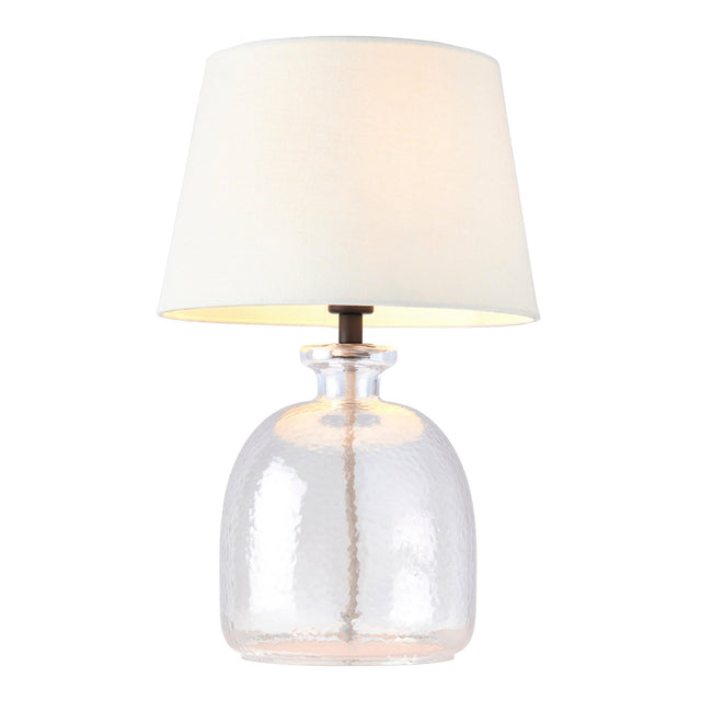 Endon Lighting - 106275 - Endon Lighting 106275 Lyra & Cici Indoor Table Lamps Clear textured glass & ivory linen mix fabric Non-dimmable