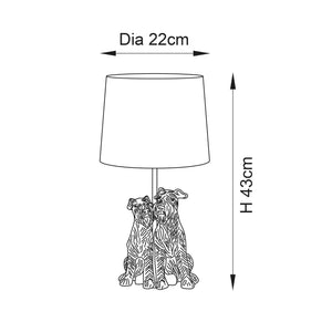 Endon Lighting - 106794 - Endon Lighting 106794 Westie Indoor Table Lamps Matt black & natural linen Non-dimmable