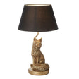 Endon Lighting - 106796 - Endon Lighting 106796 Fox Indoor Table Lamps Vintage gold paint & black fabric Non-dimmable