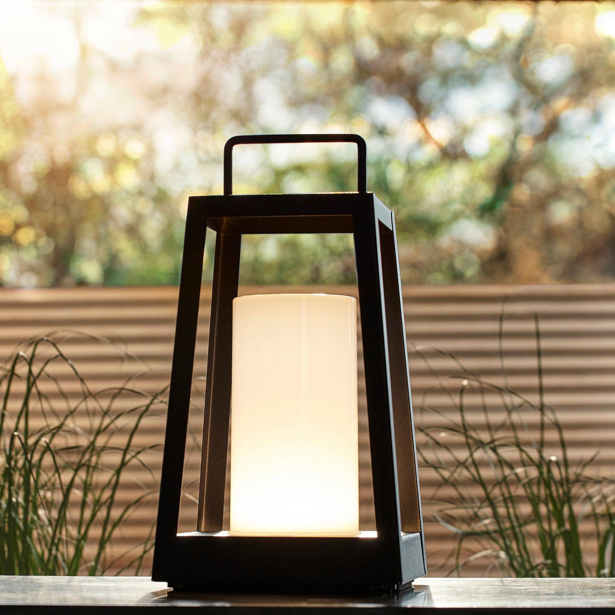 Endon Lighting - 106800 - Endon Lighting 106800 Tallow Outdoor Table Lamps Matt black & white pc Step dimmable