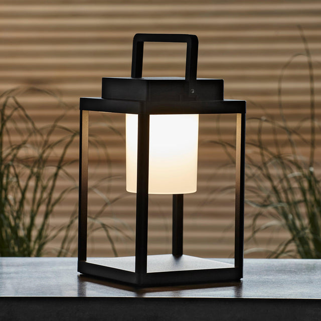 Endon Lighting - 106801 - Endon Lighting 106801 Voyage Outdoor Table Lamps Matt black & white pc Step dimmable