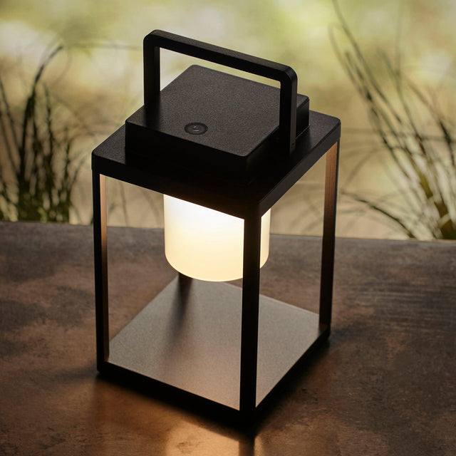 Endon Lighting - 106801 - Endon Lighting 106801 Voyage Outdoor Table Lamps Matt black & white pc Step dimmable