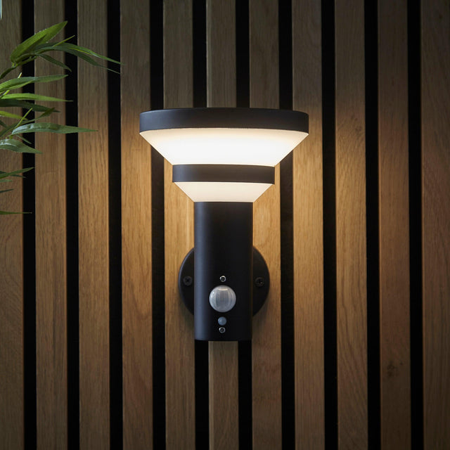 Endon Lighting - 106802 - Endon Lighting 106802 Halton Outdoor Wall Light Matt black & white pc Step dimmable