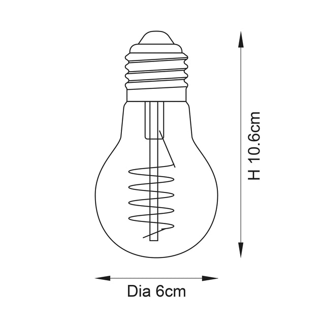 Endon Lighting - 107773 - Endon Lighting 107773 Spiral GLS Un-Zoned Accessories Clear glass Dimmable