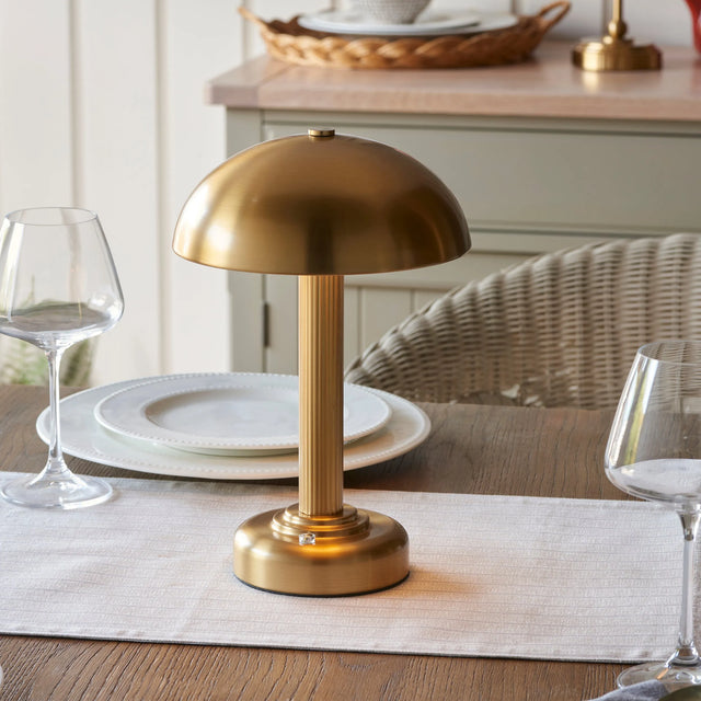 Endon Lighting - 110455 - Endon Lighting 110455 Bridport Rechargeable 1lt Table Indoor light fitting Warm brass plate