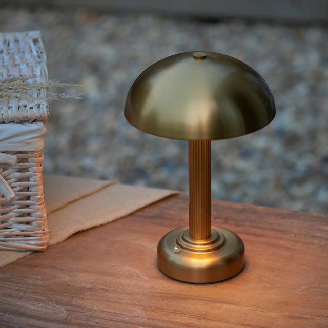 Endon Lighting - 110455 - Endon Lighting 110455 Bridport Rechargeable 1lt Table Indoor light fitting Warm brass plate