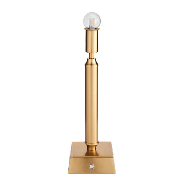 Endon Lighting - 110457 - Endon Lighting 110457 Trobridge Rechargeable 1lt Table Indoor light fitting Brushed aged brass plate