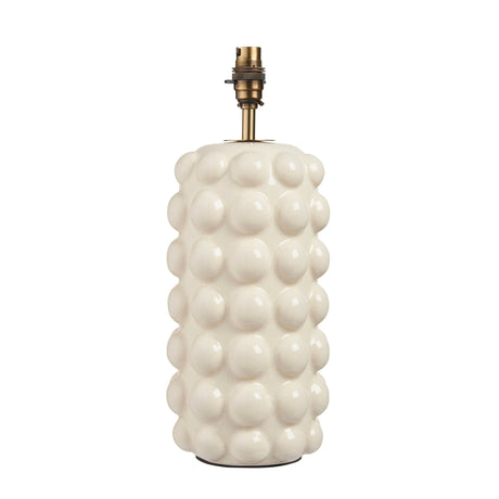 Endon Lighting - 111252 - Endon Lighting 111252 Bobble 1lt Table Indoor light fitting White crackle glaze & brushed aged brass plate