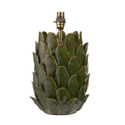 Endon Lighting - 111254 - Endon Lighting 111254 Layered Leaf 1lt Table Indoor light fitting Dark olive glaze & brushed aged brass plate