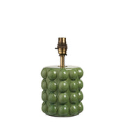 Endon Lighting - 111257 - Endon Lighting 111257 Bobble 1lt Table Indoor light fitting Olive green glaze & brushed aged brass plate