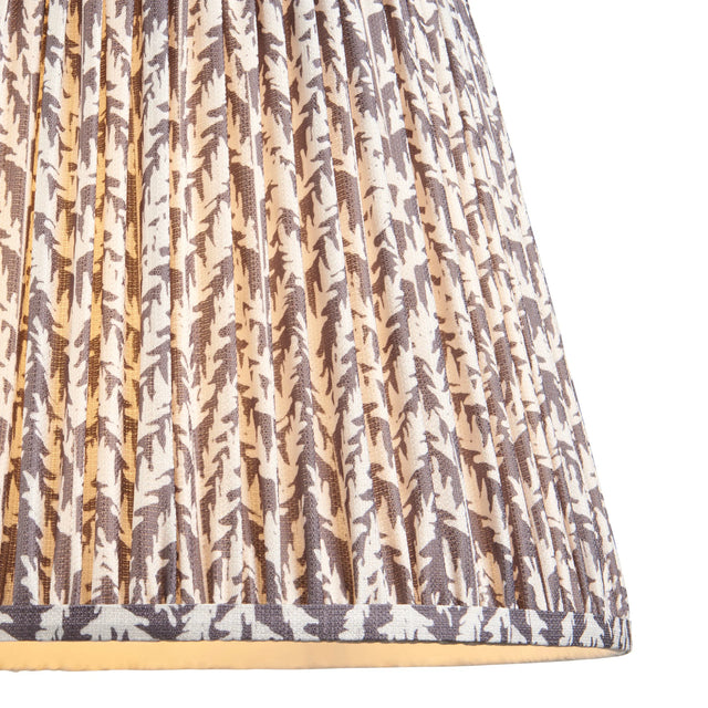 Endon Lighting - 111299 - Endon Lighting 111299 Leaf 1lt Shade Indoor light fitting Pearl grey fabric