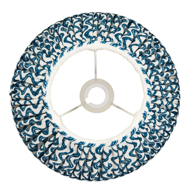 Endon Lighting - 111303 - Endon Lighting 111303 Ripple 1lt Shade Indoor light fitting Marlin blue fabric