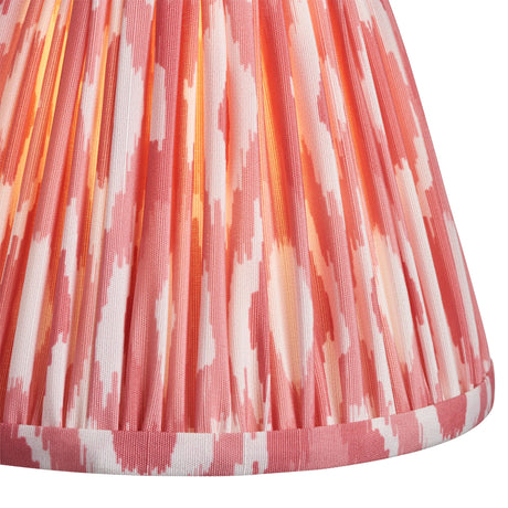 Endon Lighting - 111337 - Endon Lighting 111337 Ikat 1lt Shade Indoor light fitting Coral pink fabric