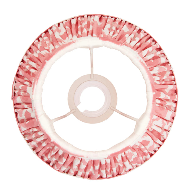 Endon Lighting - 111338 - Endon Lighting 111338 Ikat 1lt Shade Indoor light fitting Coral pink fabric