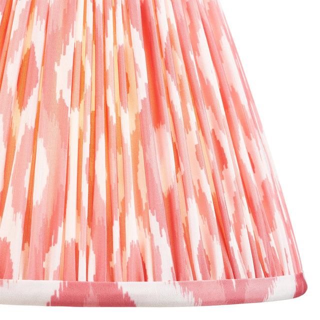 Endon Lighting - 111339 - Endon Lighting 111339 Ikat 1lt Shade Indoor light fitting Coral pink fabric