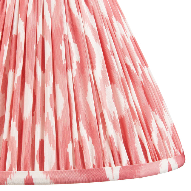 Endon Lighting - 111340 - Endon Lighting 111340 Ikat 1lt Shade Indoor light fitting Coral pink fabric