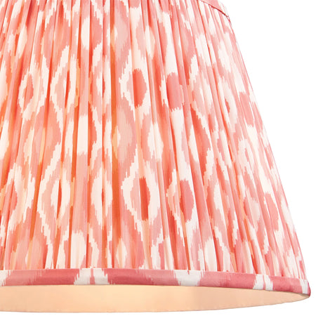 Endon Lighting - 111342 - Endon Lighting 111342 Ikat 1lt Shade Indoor light fitting Coral pink fabric