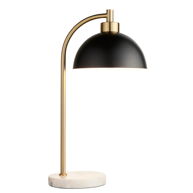 Endon Lighting - 112210 - Endon Lighting 112210 Buchanan 1lt Table Indoor light fitting Matt black, antique brass plate & grey marble