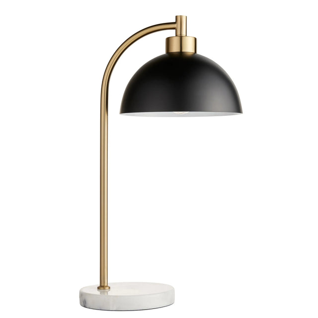 Endon Lighting - 112210 - Endon Lighting 112210 Buchanan 1lt Table Indoor light fitting Matt black, antique brass plate & grey marble