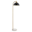 Endon Lighting - 112211 - Endon Lighting 112211 Buchanan 1lt Floor Indoor light fitting Matt black, antique brass plate & grey marble