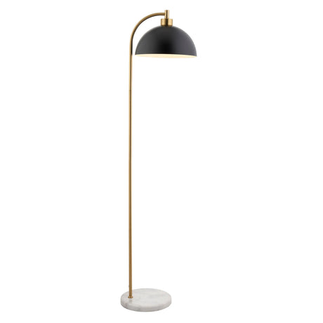 Endon Lighting - 112211 - Endon Lighting 112211 Buchanan 1lt Floor Indoor light fitting Matt black, antique brass plate & grey marble