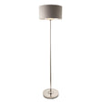 Endon Lighting - 112570 - Endon Lighting 112570 Highclere 1lt Floor Indoor light fitting Bright nickel plate & charcoal fabric