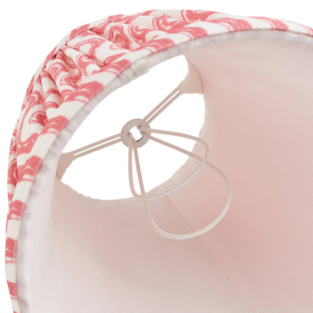 Endon Lighting - 113056 - Endon Lighting 113056 Ripple 1lt Shade Indoor light fitting Coral pink fabric