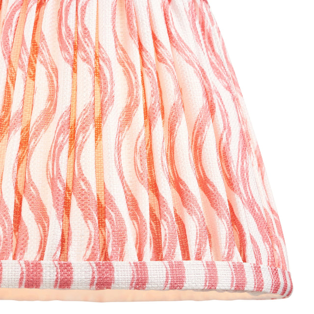 Endon Lighting - 113057 - Endon Lighting 113057 Ripple 1lt Shade Indoor light fitting Coral pink fabric