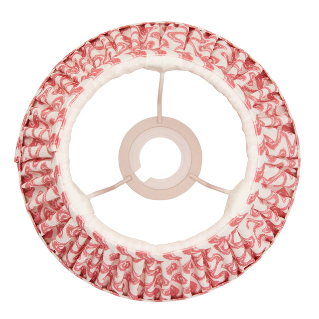 Endon Lighting - 113057 - Endon Lighting 113057 Ripple 1lt Shade Indoor light fitting Coral pink fabric