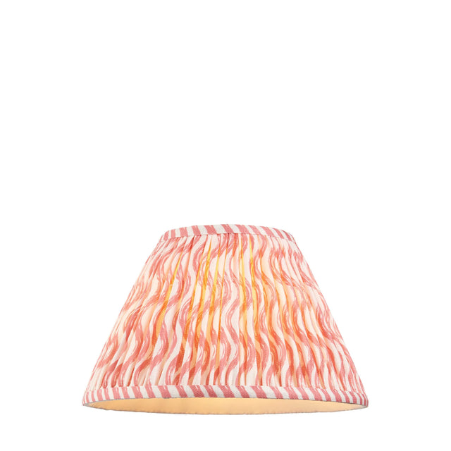 Endon Lighting - 113059 - Endon Lighting 113059 Ripple 1lt Shade Indoor light fitting Coral pink fabric