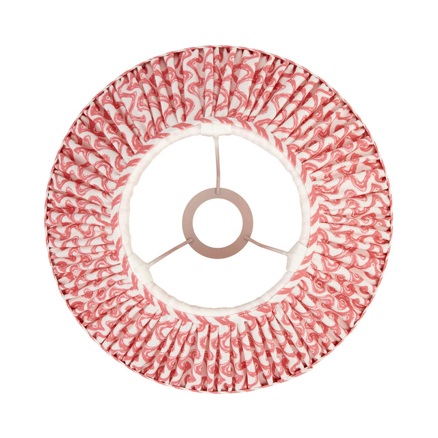 Endon Lighting - 113059 - Endon Lighting 113059 Ripple 1lt Shade Indoor light fitting Coral pink fabric