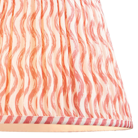 Endon Lighting - 113060 - Endon Lighting 113060 Ripple 1lt Shade Indoor light fitting Coral pink fabric