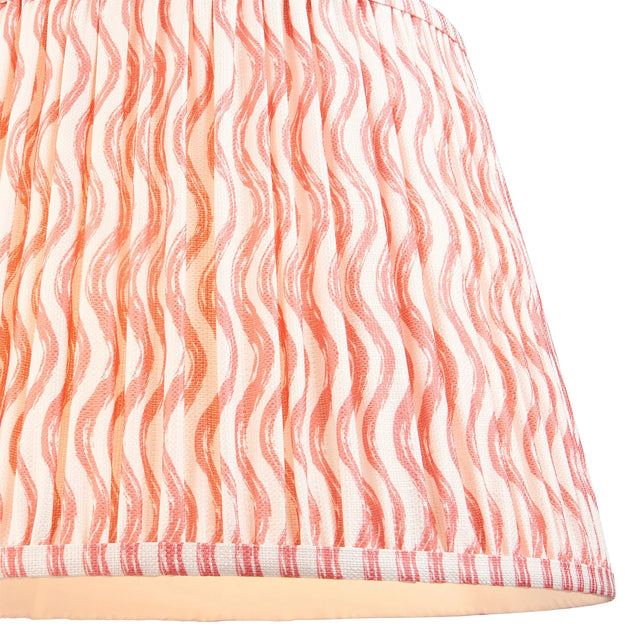 Endon Lighting - 113061 - Endon Lighting 113061 Ripple 1lt Shade Indoor light fitting Coral pink fabric