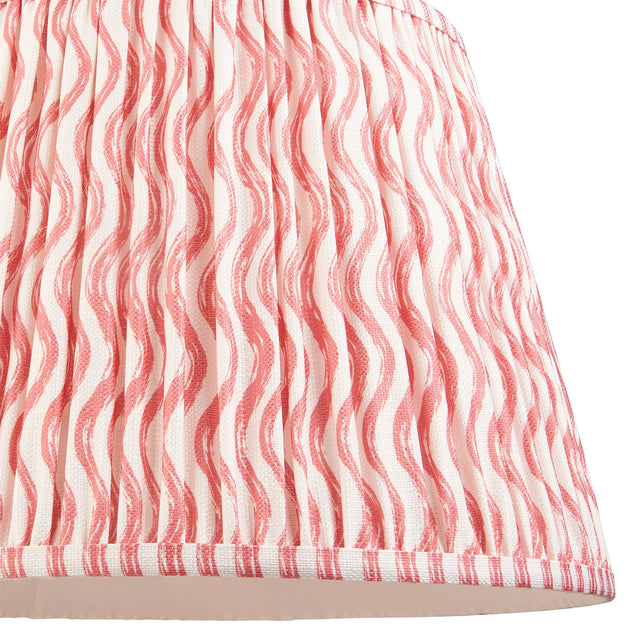 Endon Lighting - 113061 - Endon Lighting 113061 Ripple 1lt Shade Indoor light fitting Coral pink fabric