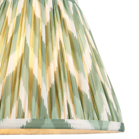 Endon Lighting - 113066 - Endon Lighting 113066 Zigzag 1lt Shade Indoor light fitting Cotswold green fabric