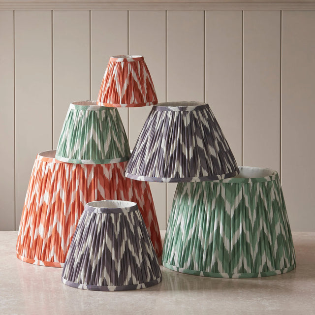 Endon Lighting - 113066 - Endon Lighting 113066 Zigzag 1lt Shade Indoor light fitting Cotswold green fabric