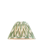 Endon Lighting - 113067 - Endon Lighting 113067 Zigzag 1lt Shade Indoor light fitting Cotswold green fabric