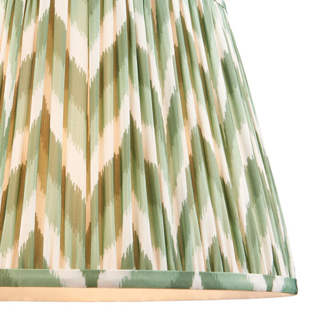 Endon Lighting - 113068 - Endon Lighting 113068 Zigzag 1lt Shade Indoor light fitting Cotswold green fabric