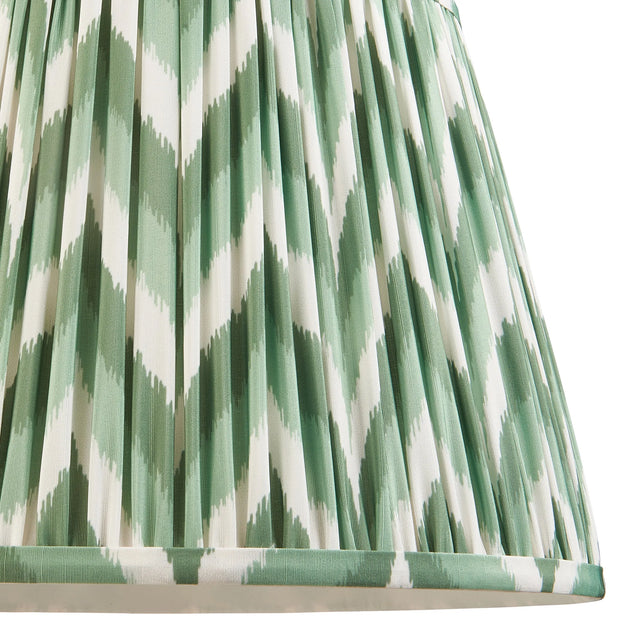 Endon Lighting - 113068 - Endon Lighting 113068 Zigzag 1lt Shade Indoor light fitting Cotswold green fabric