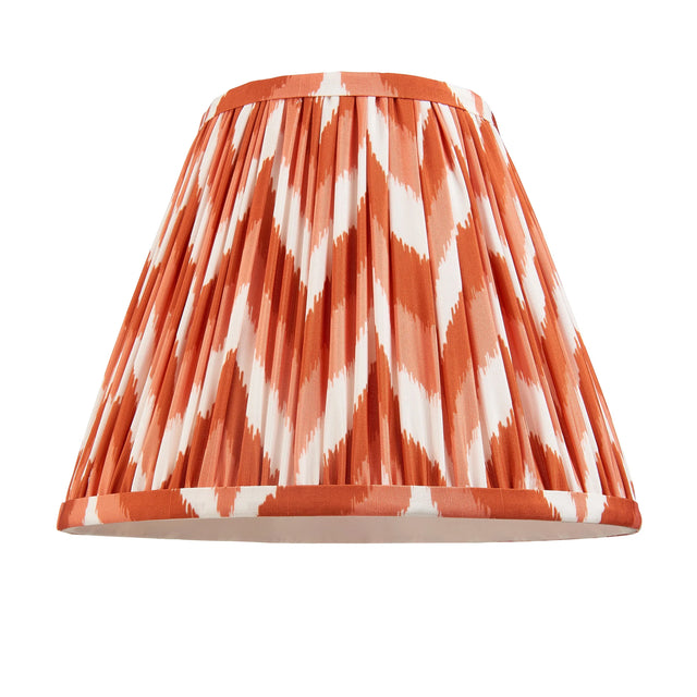 Endon Lighting - 113072 - Endon Lighting 113072 Zigzag 1lt Shade Indoor light fitting Apricot orange fabric