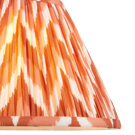 Endon Lighting - 113073 - Endon Lighting 113073 Zigzag 1lt Shade Indoor light fitting Apricot orange fabric