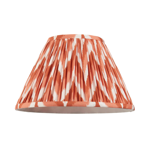 Endon Lighting - 113073 - Endon Lighting 113073 Zigzag 1lt Shade Indoor light fitting Apricot orange fabric