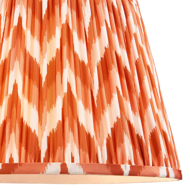 Endon Lighting - 113074 - Endon Lighting 113074 Zigzag 1lt Shade Indoor light fitting Apricot orange fabric