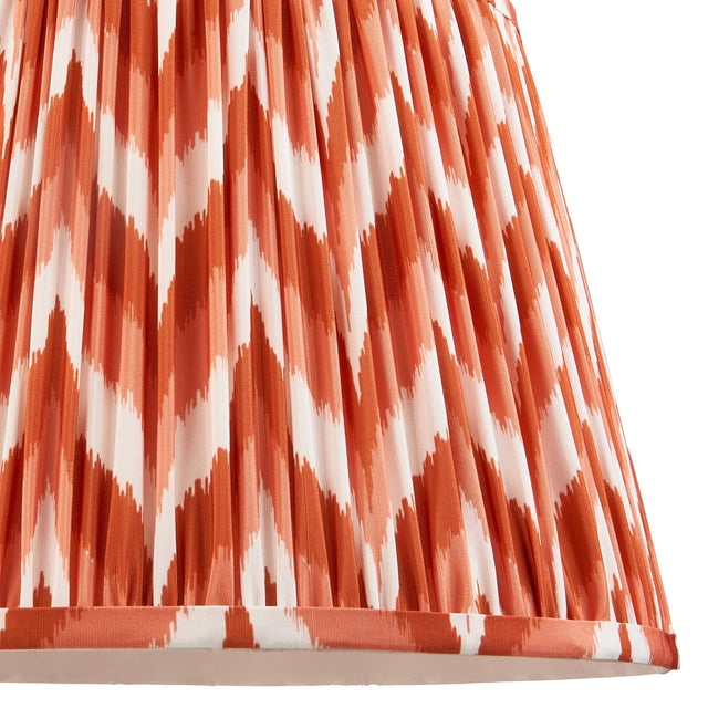 Endon Lighting - 113074 - Endon Lighting 113074 Zigzag 1lt Shade Indoor light fitting Apricot orange fabric