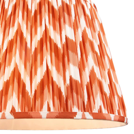 Endon Lighting - 113075 - Endon Lighting 113075 Zigzag 1lt Shade Indoor light fitting Apricot orange fabric