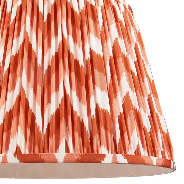 Endon Lighting - 113075 - Endon Lighting 113075 Zigzag 1lt Shade Indoor light fitting Apricot orange fabric