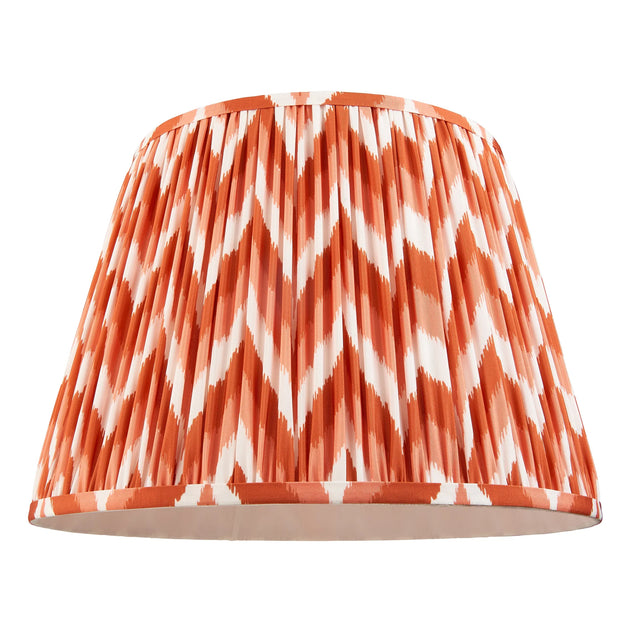 Endon Lighting - 113075 - Endon Lighting 113075 Zigzag 1lt Shade Indoor light fitting Apricot orange fabric